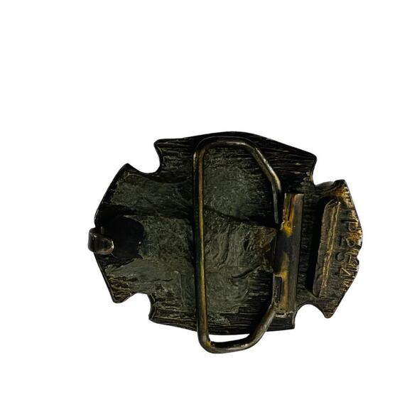 Vintage Volunteer Fire Fighter Buckle Leather Belt Fireman - Picture 5 of 5